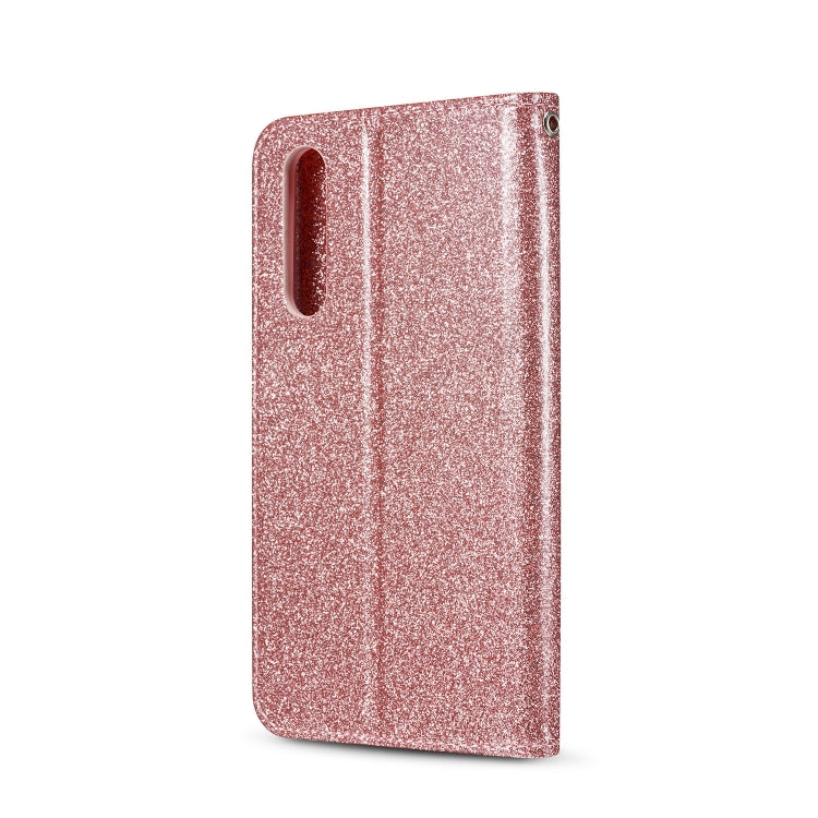 For Huawei P30 Glitter Powder Love Leather Phone Case