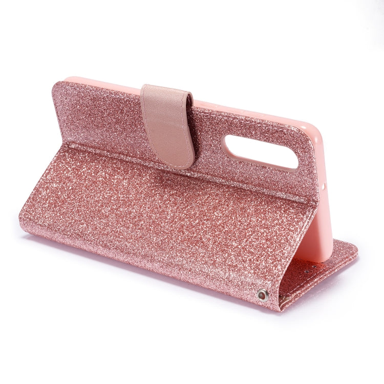 For Huawei P30 Glitter Powder Love Leather Phone Case