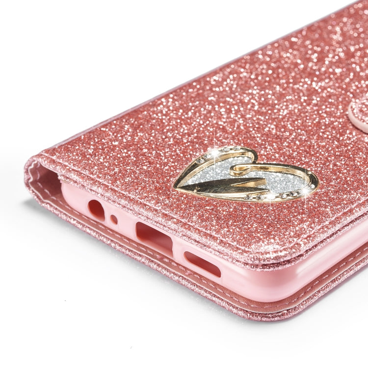 For Huawei P30 Glitter Powder Love Leather Phone Case