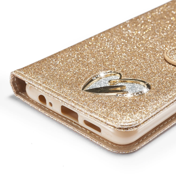 For Huawei P30 Glitter Powder Love Leather Phone Case