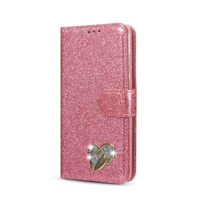 For Huawei P30 Glitter Powder Love Leather Phone Case
