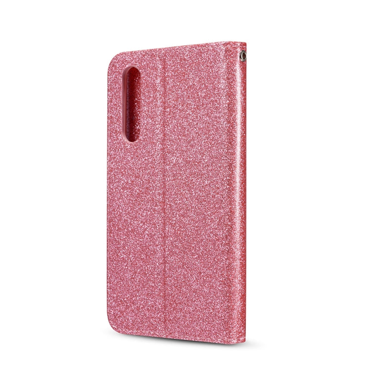 For Huawei P30 Glitter Powder Love Leather Phone Case