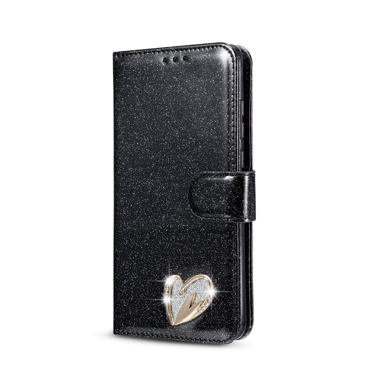 For Huawei P30 Glitter Powder Love Leather Phone Case