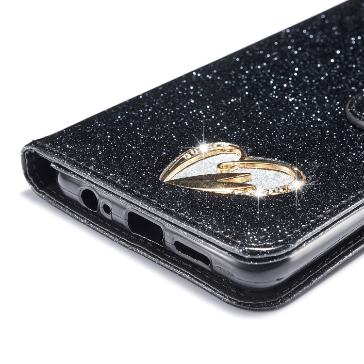 For Huawei P30 Glitter Powder Love Leather Phone Case