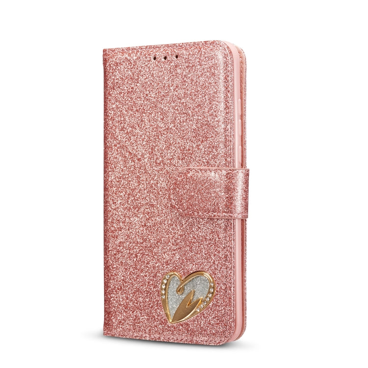 For Huawei P30 Lite Glitter Powder Love Leather Phone Case