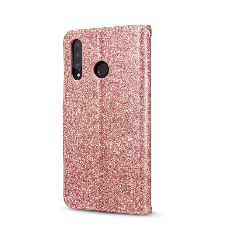 For Huawei P30 Lite Glitter Powder Love Leather Phone Case