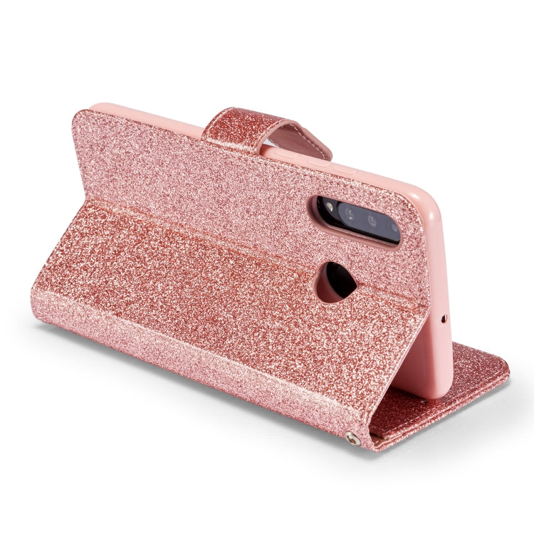 For Huawei P30 Lite Glitter Powder Love Leather Phone Case