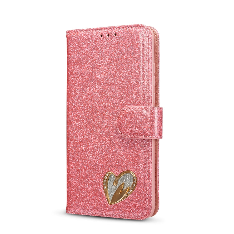 For Huawei P30 Lite Glitter Powder Love Leather Phone Case