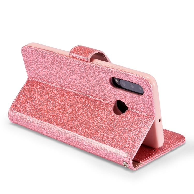 For Huawei P30 Lite Glitter Powder Love Leather Phone Case
