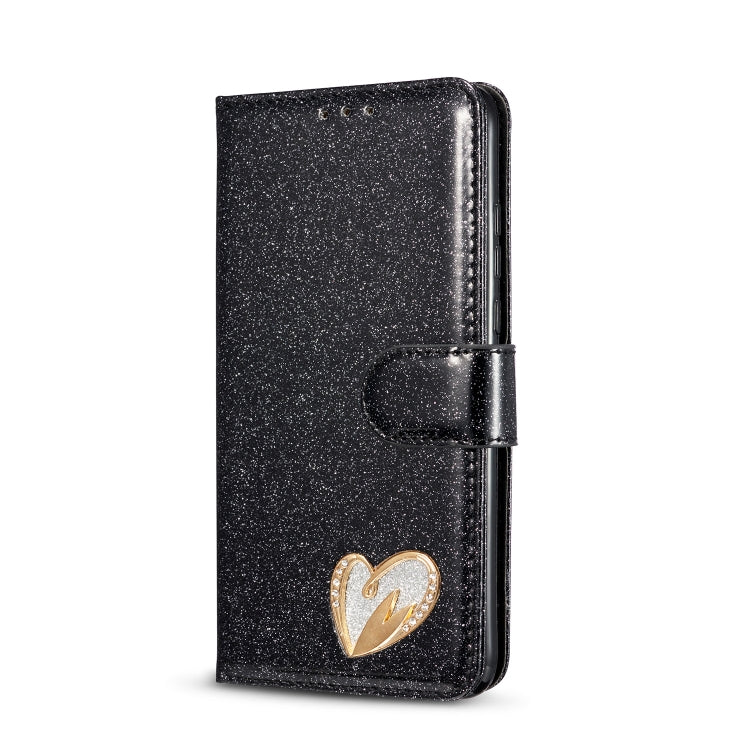 For Huawei P30 Lite Glitter Powder Love Leather Phone Case