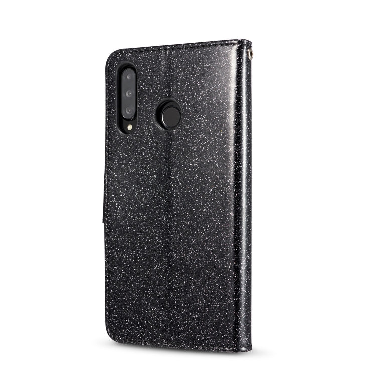 For Huawei P30 Lite Glitter Powder Love Leather Phone Case