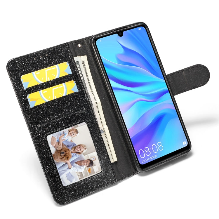 For Huawei P30 Lite Glitter Powder Love Leather Phone Case