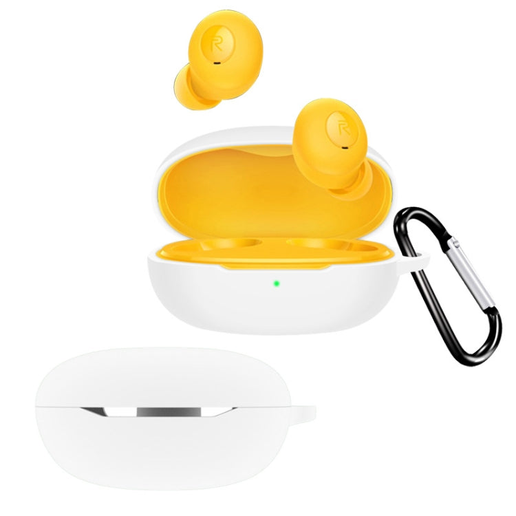 For Realme Buds Q Pure Color Bluetooth Earphone Soft Silicone Protective Case With Hook