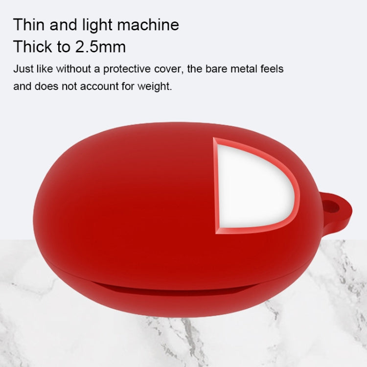 For Realme Buds Q Pure Color Bluetooth Earphone Soft Silicone Protective Case With Hook
