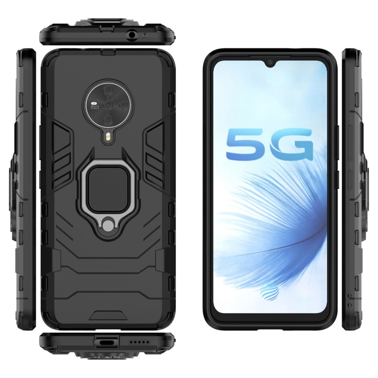 For Vivo S6 PC + TPU Shockproof Protective Case with Magnetic Ring Holder