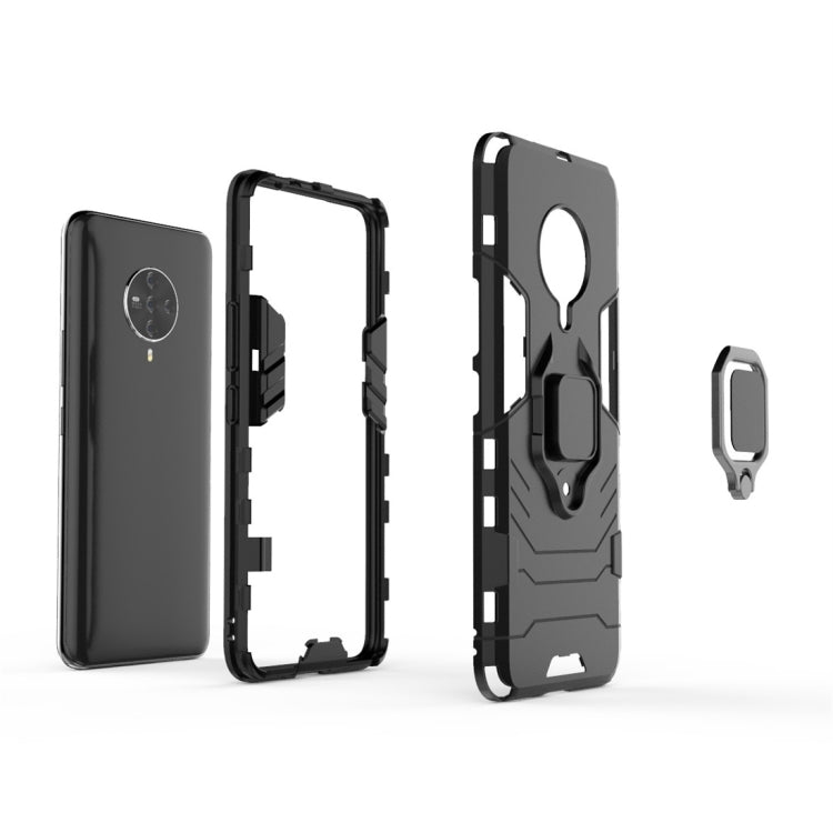 For Vivo S6 PC + TPU Shockproof Protective Case with Magnetic Ring Holder