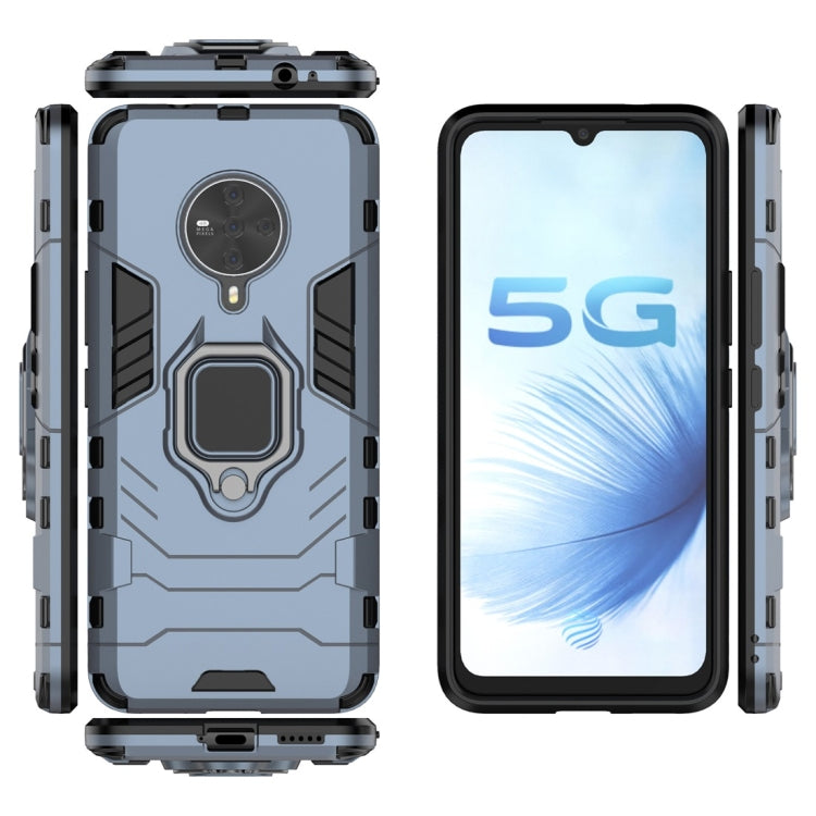 For Vivo S6 PC + TPU Shockproof Protective Case with Magnetic Ring Holder