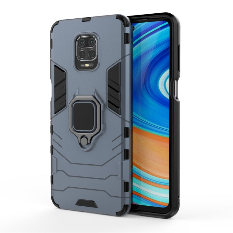 For Xiaomi Redmi Note 9 Pro Max PC + TPU Shockproof Protective Case with Magnetic Ring Holder