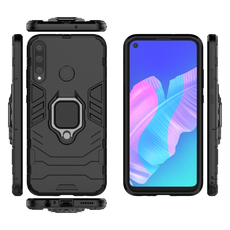 For Huawei Y7P PC + TPU Shockproof Protective Case with Magnetic Ring Holder