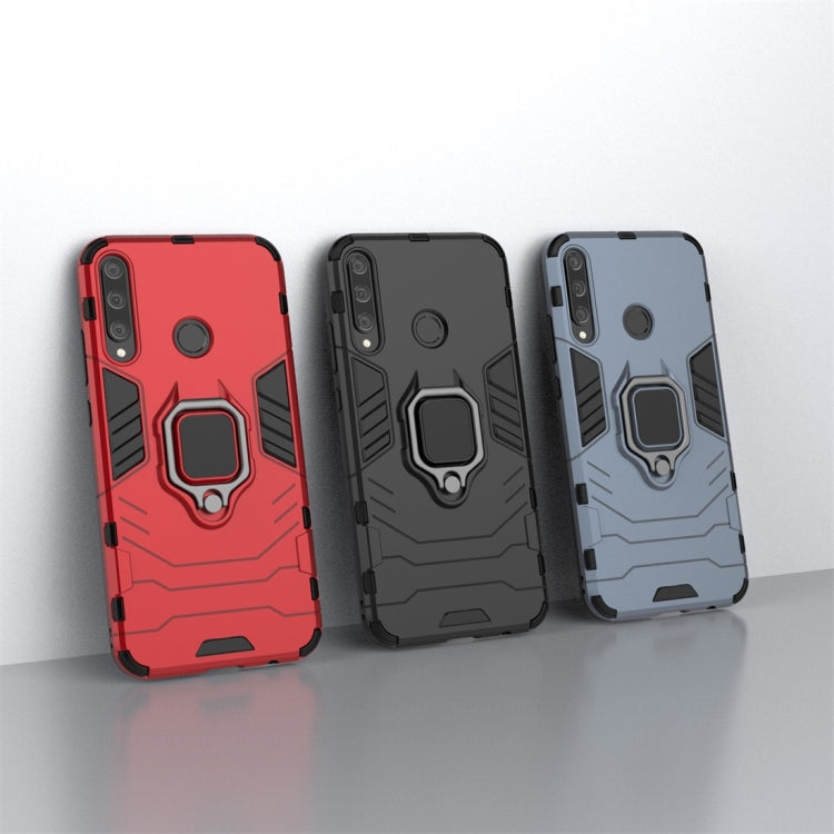 For Huawei Y7P PC + TPU Shockproof Protective Case with Magnetic Ring Holder