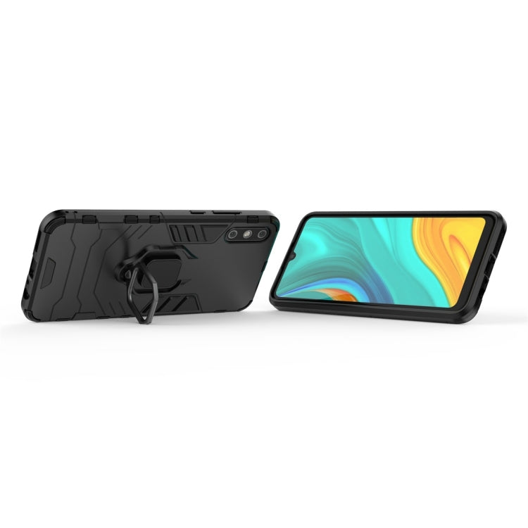 For Huawei Enjoy 10e PC + TPU Shockproof Protective Case with Magnetic Ring Holder