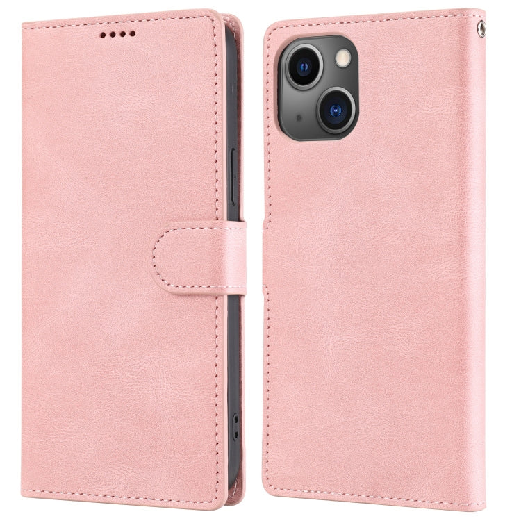 For iPhone 14 Fantasy Classic Skin-feel Calfskin Texture Leather Case
