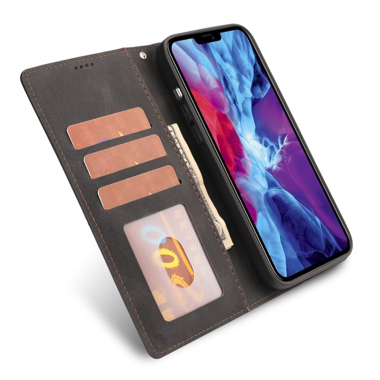 For iPhone 14 Fantasy Classic Skin-feel Calfskin Texture Leather Case
