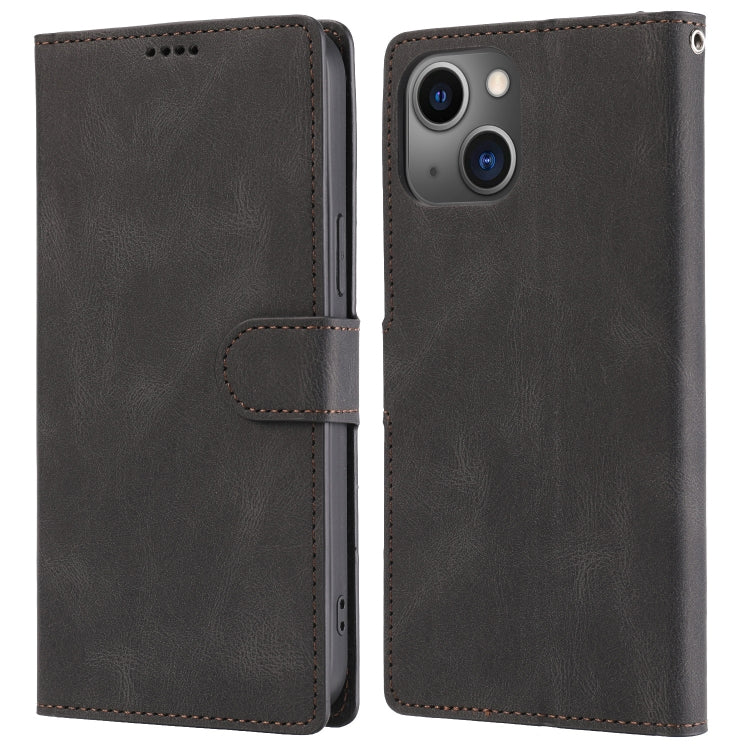 For iPhone 14 Plus  Fantasy Classic Skin-feel Calfskin Texture Leather Case
