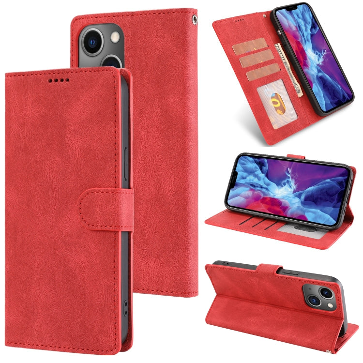 For iPhone 14 Plus  Fantasy Classic Skin-feel Calfskin Texture Leather Case