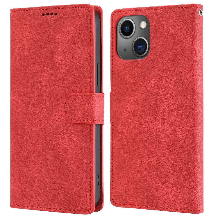 For iPhone 14 Plus  Fantasy Classic Skin-feel Calfskin Texture Leather Case