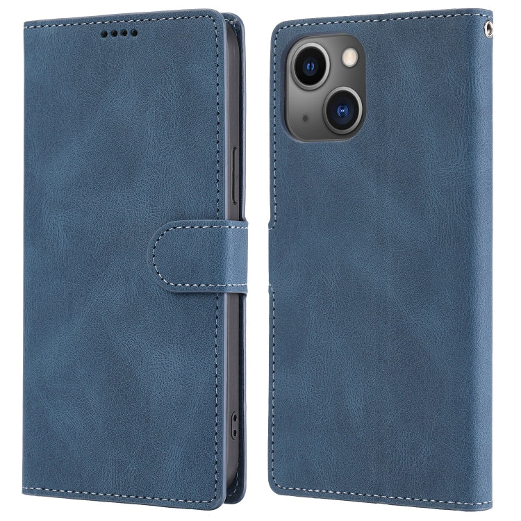 For iPhone 14 Plus  Fantasy Classic Skin-feel Calfskin Texture Leather Case