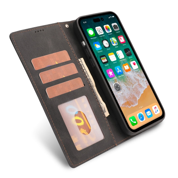 For iPhone 14 Pro Fantasy Classic Skin-feel Calfskin Texture Leather Case