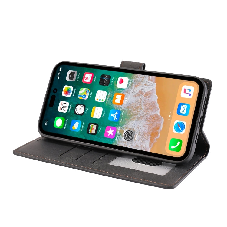 For iPhone 14 Pro Fantasy Classic Skin-feel Calfskin Texture Leather Case