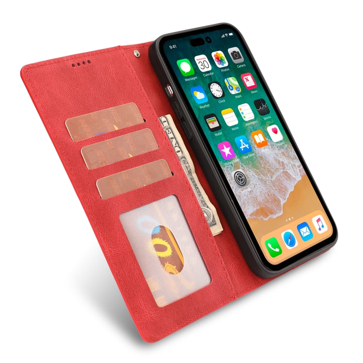For iPhone 14 Pro Fantasy Classic Skin-feel Calfskin Texture Leather Case