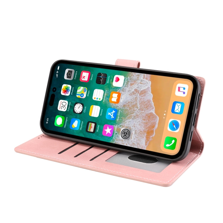 For iPhone 14 Pro Max Fantasy Classic Skin-feel Calfskin Texture Leather Case