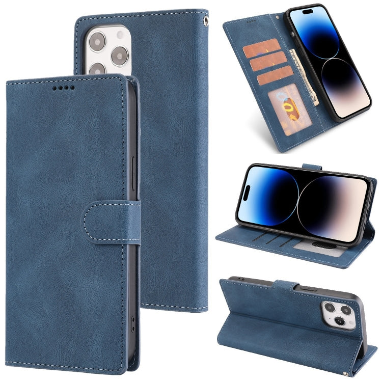 For iPhone 14 Pro Max Fantasy Classic Skin-feel Calfskin Texture Leather Case