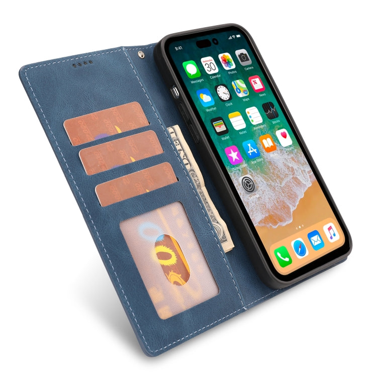 For iPhone 14 Pro Max Fantasy Classic Skin-feel Calfskin Texture Leather Case