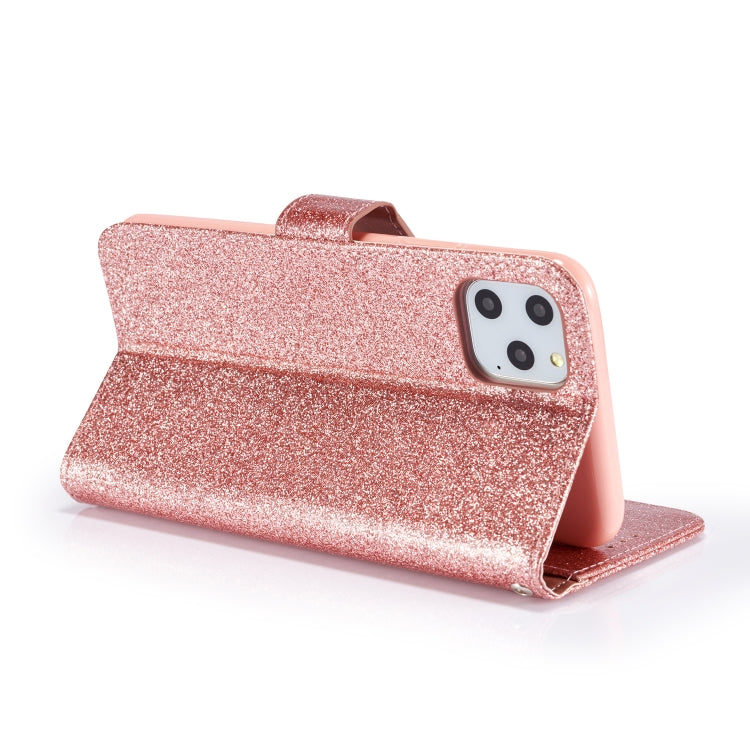 For iPhone 11 Pro Glitter Powder Love Leather Phone Case