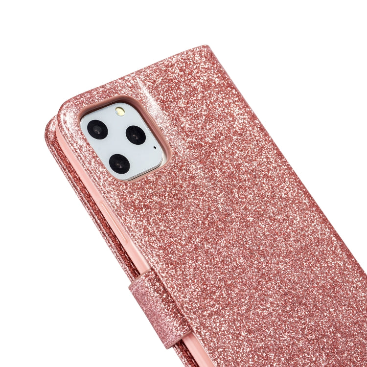 For iPhone 11 Pro Glitter Powder Love Leather Phone Case