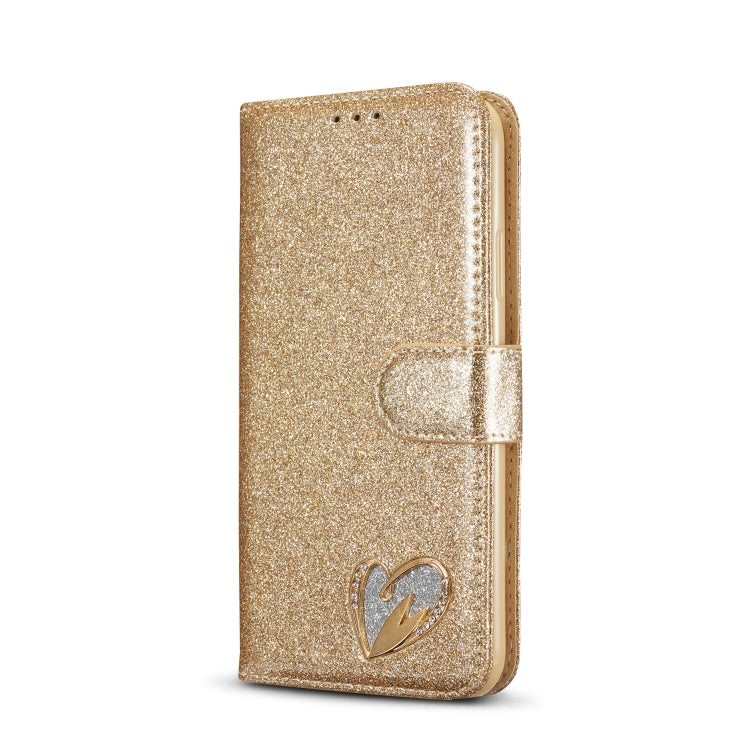 For iPhone 11 Pro Glitter Powder Love Leather Phone Case