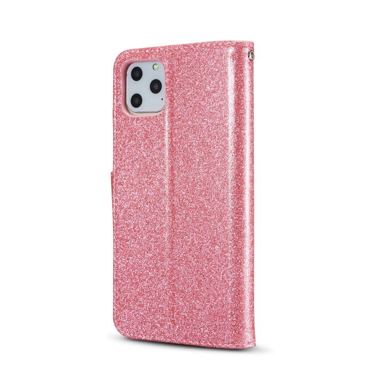 For iPhone 11 Pro Glitter Powder Love Leather Phone Case