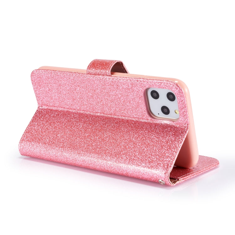 For iPhone 11 Pro Glitter Powder Love Leather Phone Case