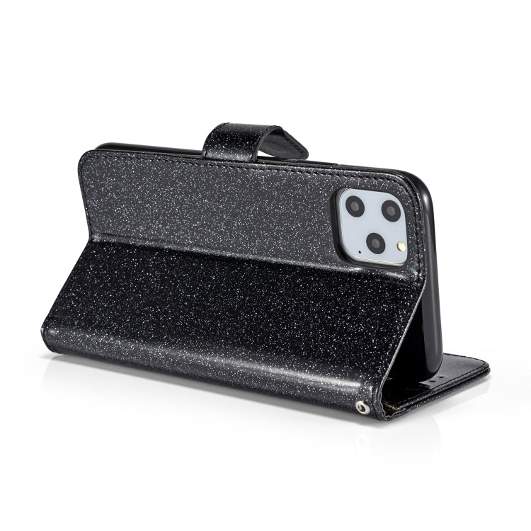 For iPhone 11 Pro Glitter Powder Love Leather Phone Case