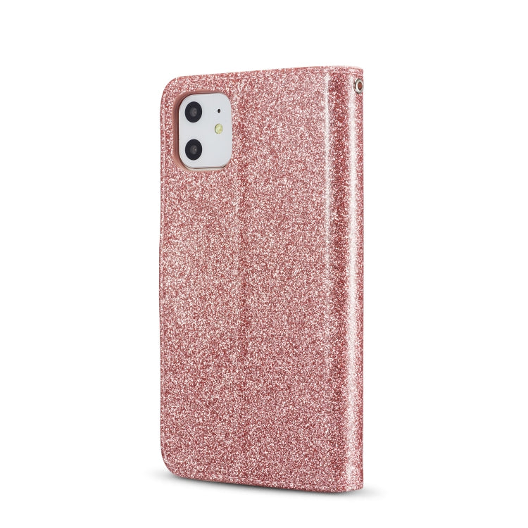 For iPhone 11 Glitter Powder Love Leather Phone Case
