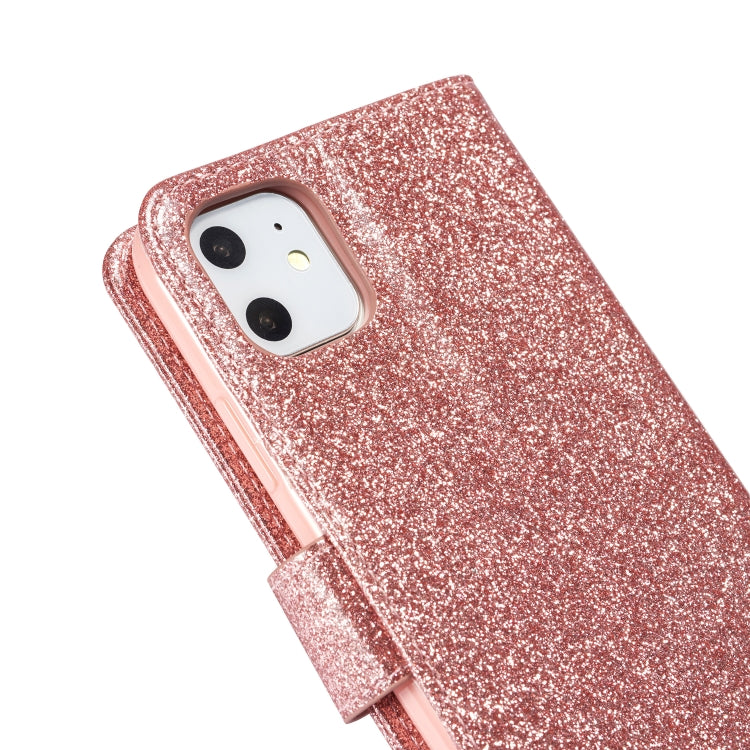 For iPhone 11 Glitter Powder Love Leather Phone Case
