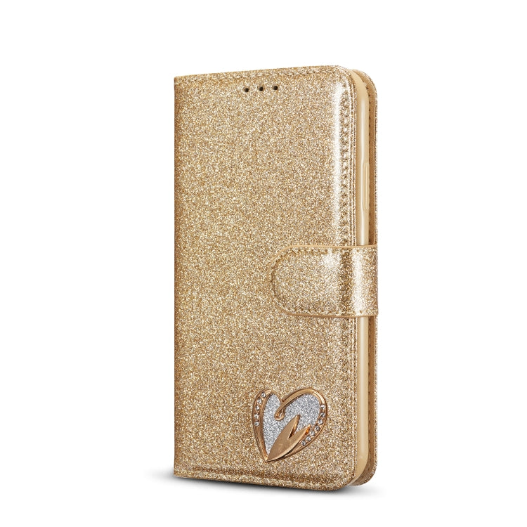 For iPhone 11 Glitter Powder Love Leather Phone Case