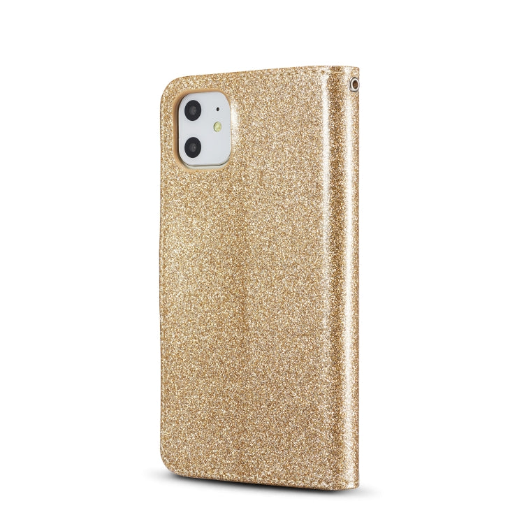 For iPhone 11 Glitter Powder Love Leather Phone Case