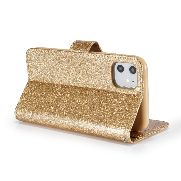 For iPhone 11 Glitter Powder Love Leather Phone Case