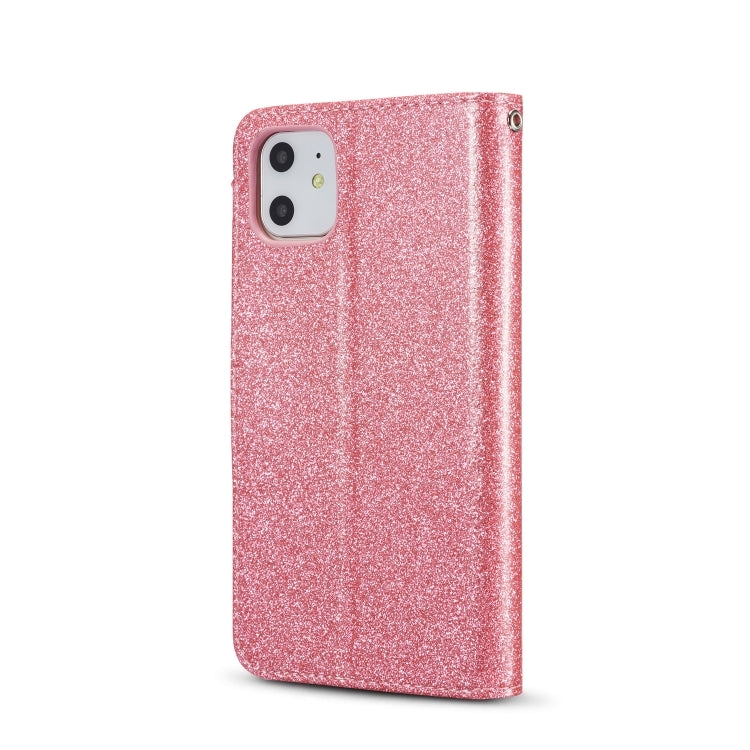 For iPhone 11 Glitter Powder Love Leather Phone Case