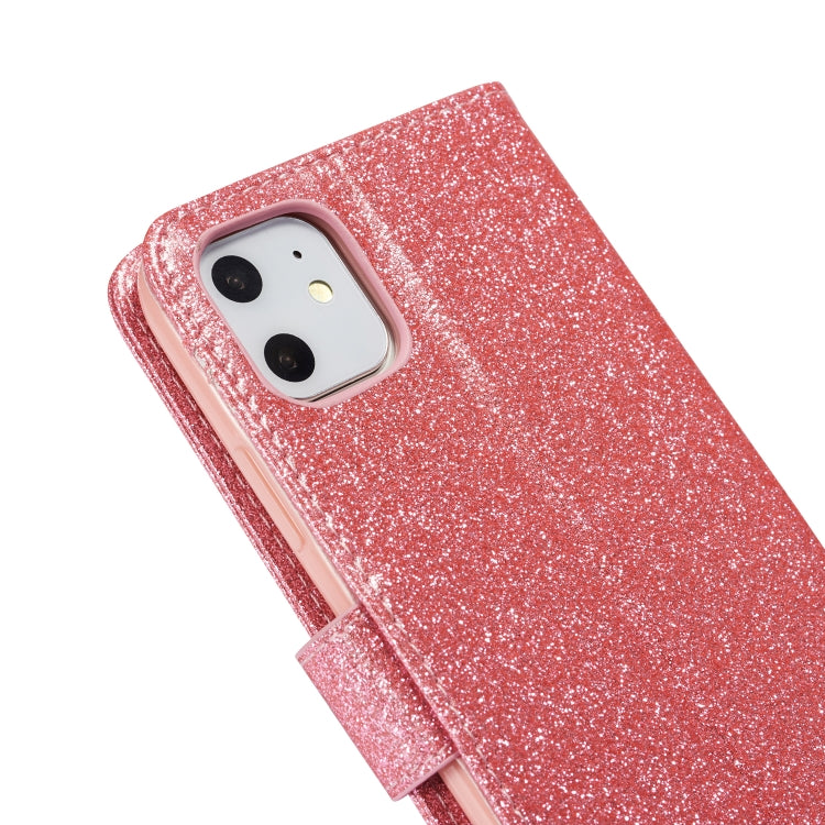 For iPhone 11 Glitter Powder Love Leather Phone Case